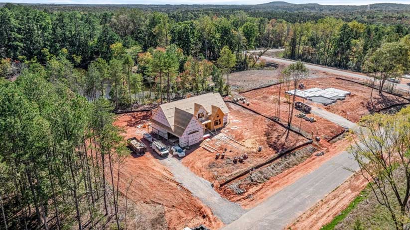 Pine Lake SC House being built